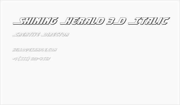 Shining Herald 3D Italic Business Card