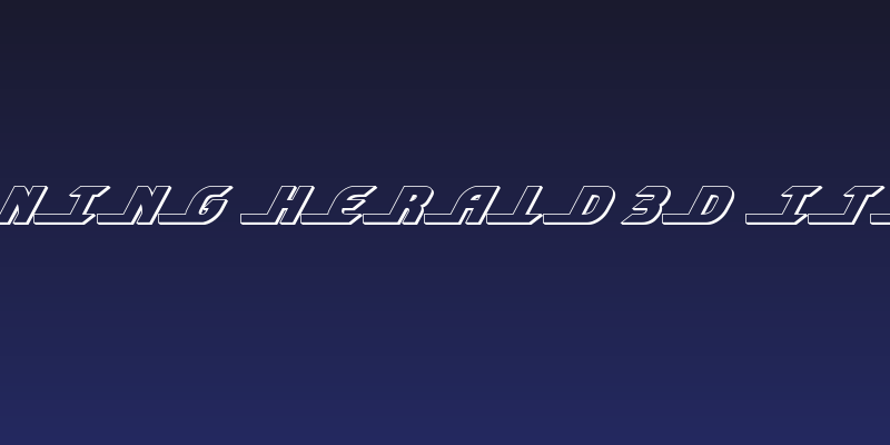 Shining Herald 3D Italic Social Header