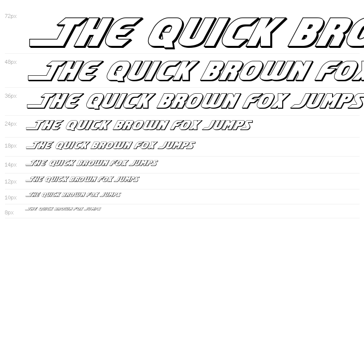 Shining Herald 3D Italic Waterfall