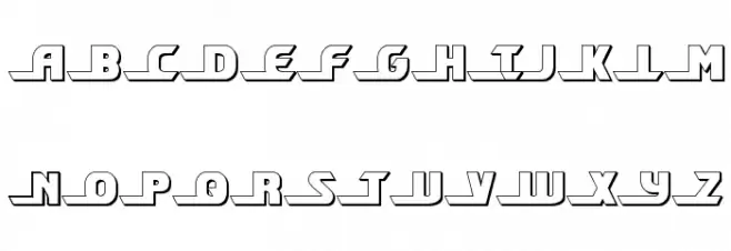 Shining Herald 3D Regular Schriftart Groß