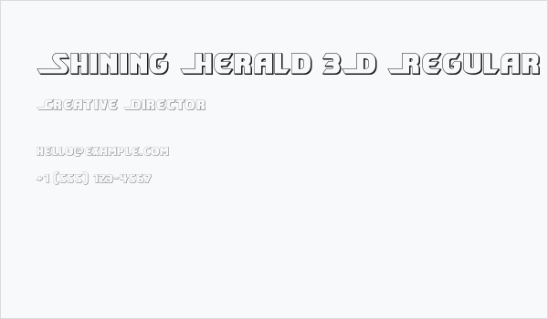 Shining Herald 3D Regular Business Card
