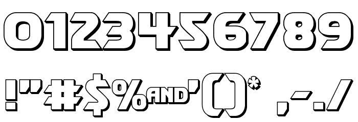 Shining Herald 3D Font OTHER CHARS