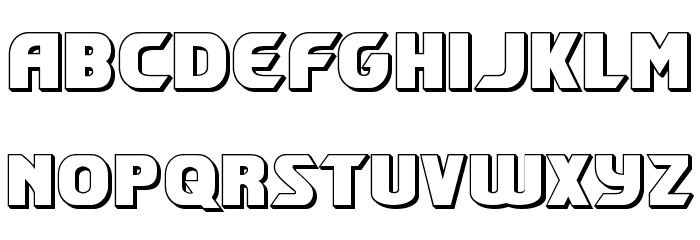 Shining Herald 3D Font LOWERCASE