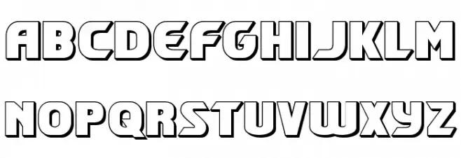 Shining Herald 3D Font LOWERCASE