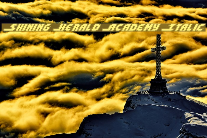 Shining Herald Academy Italic Font examples
