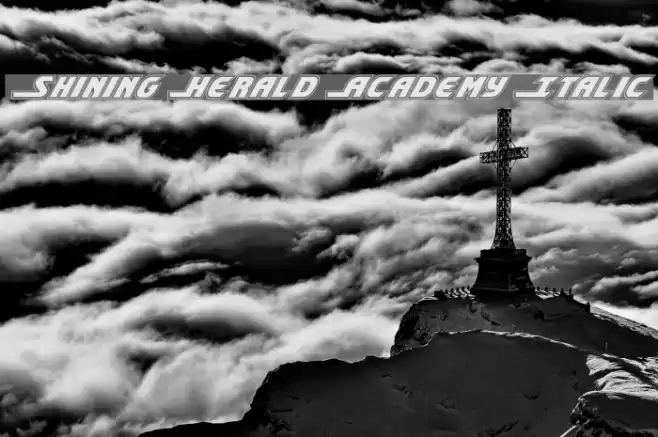 Shining Herald Academy Italic Шрифта examples