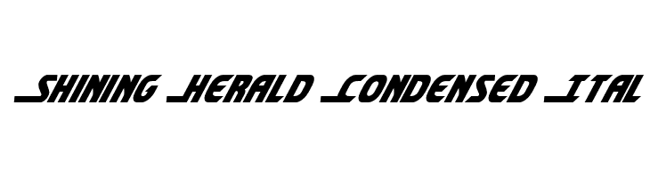 Shining Herald Condensed Ital  Frei Schriftart Herunterladen