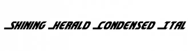 Shining Herald Condensed Ital  Free Fonts Download
