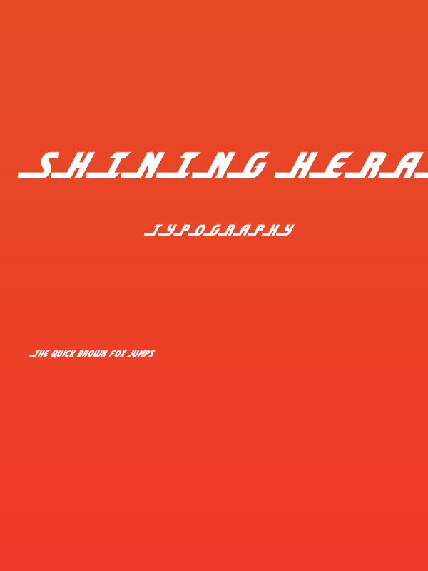 Shining Herald Condensed Ital Poster