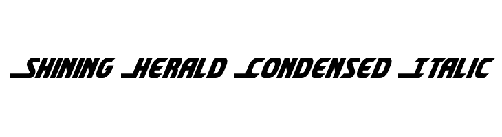 Shining Herald Condensed Italic Font