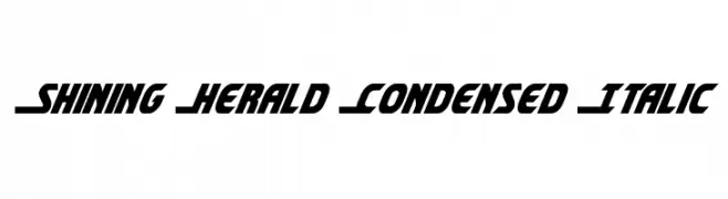 Shining Herald Condensed Italic  baixar fontes gratis