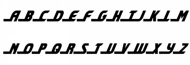 Shining Herald Condensed Italic フォント 大文字