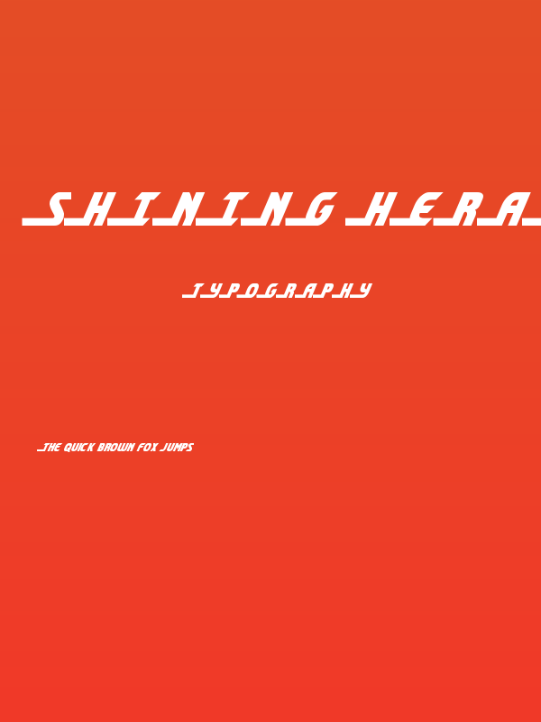 Shining Herald Condensed Italic Poster