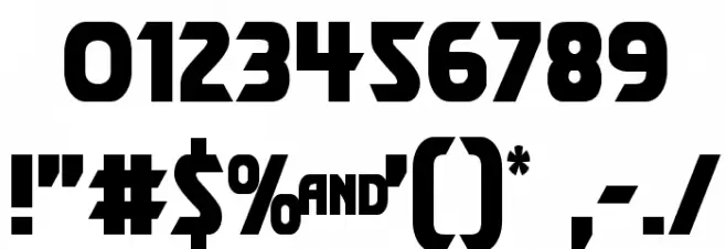 Shining Herald Condensed Font OTHER CHARS