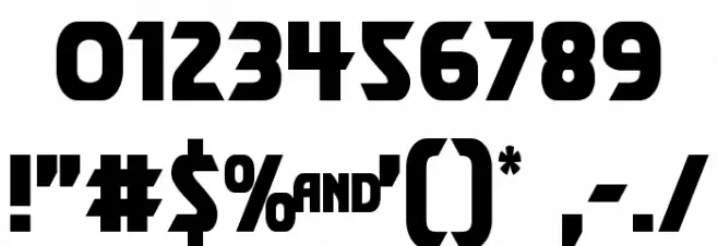 Shining Herald Condensed Font OTHER CHARS