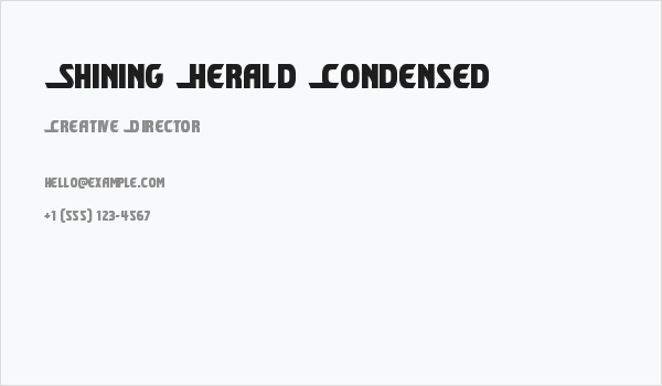 Shining Herald Condensed Business Card