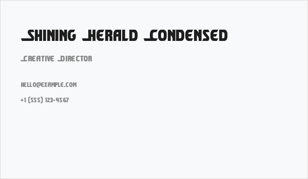 Shining Herald Condensed Business Card