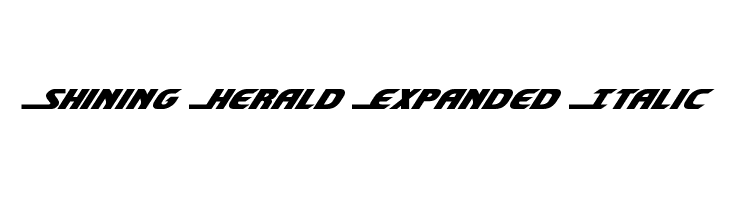 Shining Herald Expanded Italic  免费字体下载