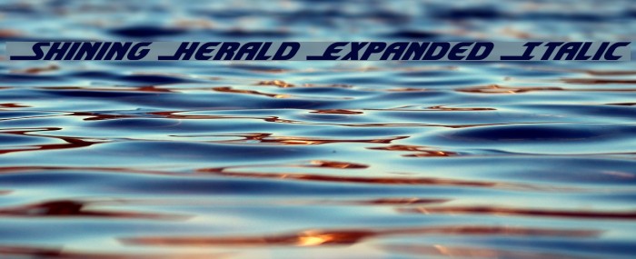 Shining Herald Expanded Italic Example 1