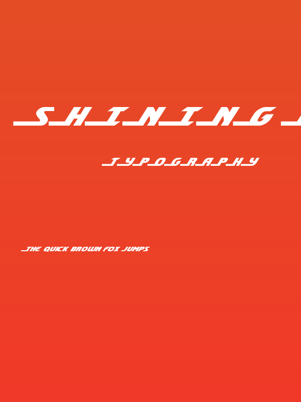 Shining Herald Expanded Italic Poster