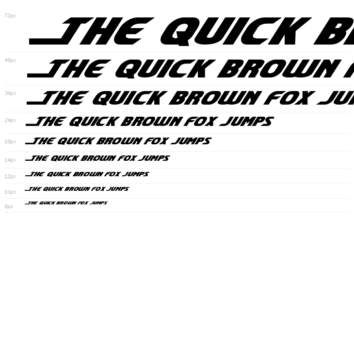 Shining Herald Expanded Italic Waterfall