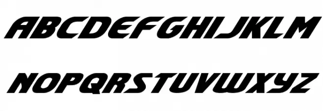 Shining Herald Expanded Italic Schriftart Kleinbuchstaben