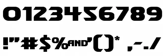 Shining Herald Expanded Font OTHER CHARS