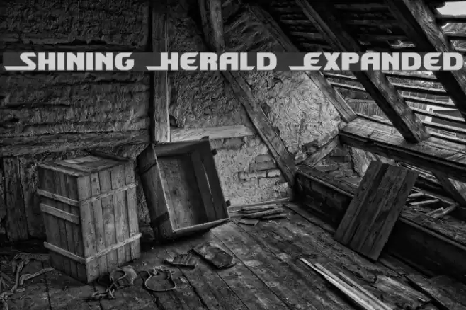 Shining Herald Expanded Font examples