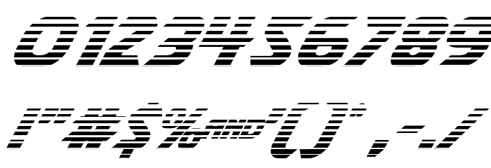 Shining Herald Gradient Italic Font OTHER CHARS