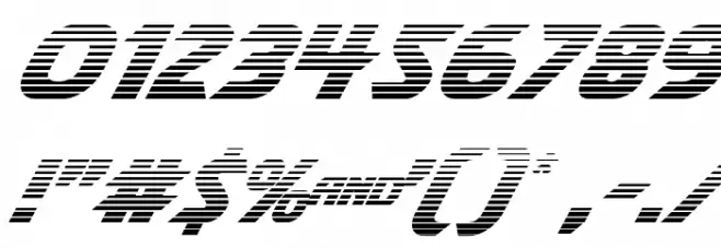 Shining Herald Gradient Italic Font OTHER CHARS