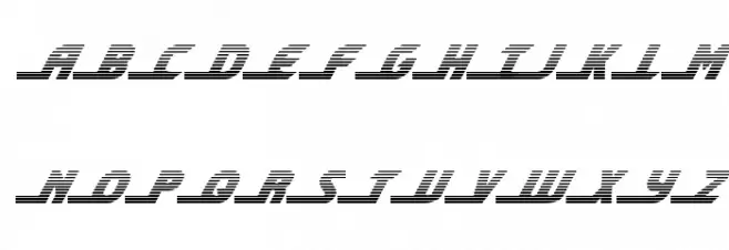 Shining Herald Gradient Italic फ़ॉन्ट अपरकेस