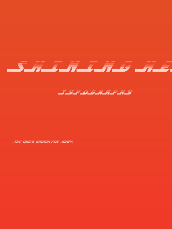Shining Herald Gradient Italic Poster