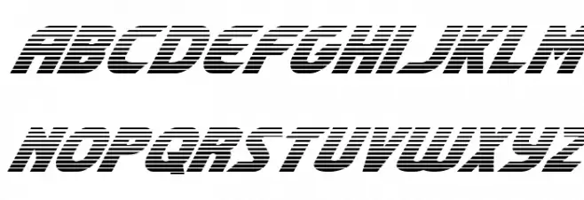 Shining Herald Gradient Italic Fuentes MINÚSCULAS