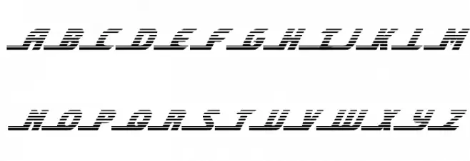 Shining Herald Gradient Italic Polices MAJUSCULES