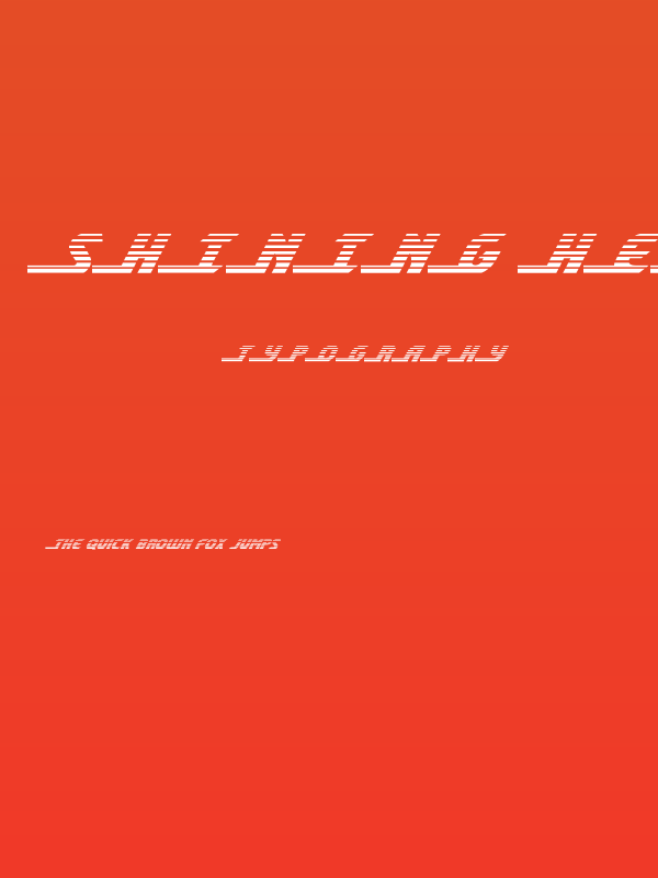 Shining Herald Gradient Italic Poster