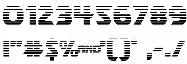 Shining Herald Gradient Regular Font OTHER CHARS