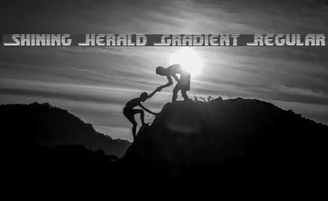 Shining Herald Gradient Regular Font examples