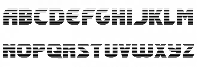 Shining Herald Gradient Schriftart Kleinbuchstaben