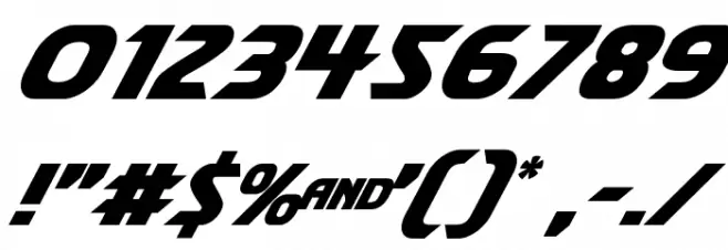 Shining Herald Italic Font OTHER CHARS