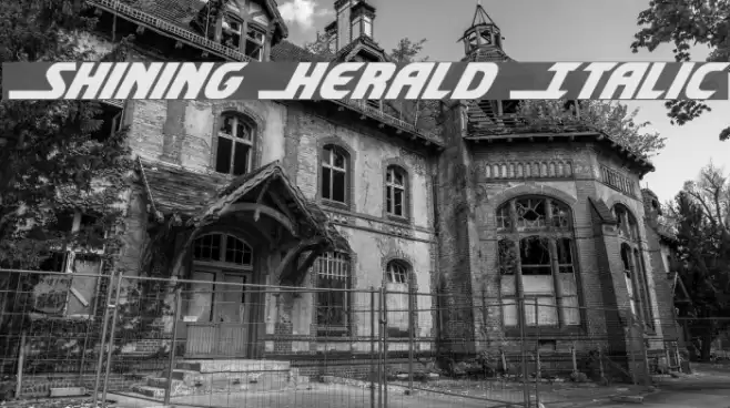 Shining Herald Italic Font examples