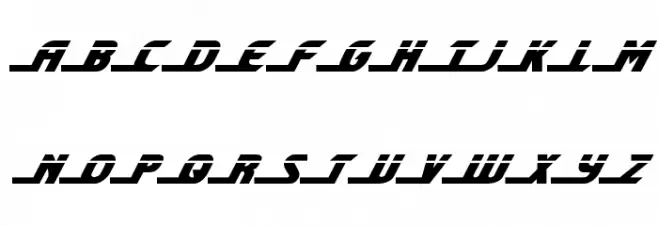 Shining Herald Laser Italic Font Litere mari