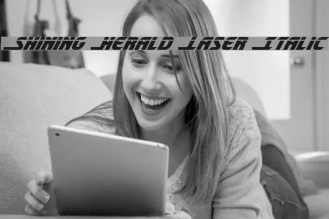Shining Herald Laser Italic Font examples