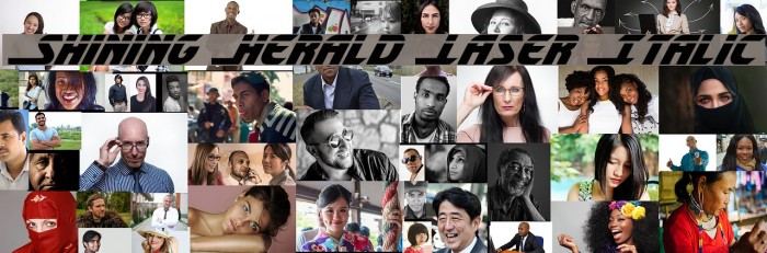 Shining Herald Laser Italic Example 2