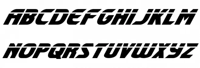 Shining Herald Laser Italic फ़ॉन्ट लोअरकेस