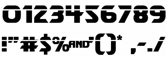 Shining Herald Laser Regular Font OTHER CHARS