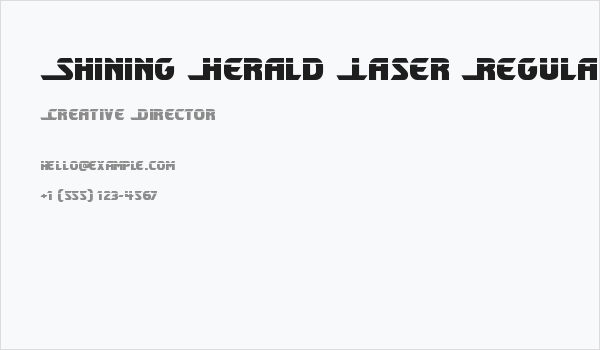 Shining Herald Laser Regular Business Card
