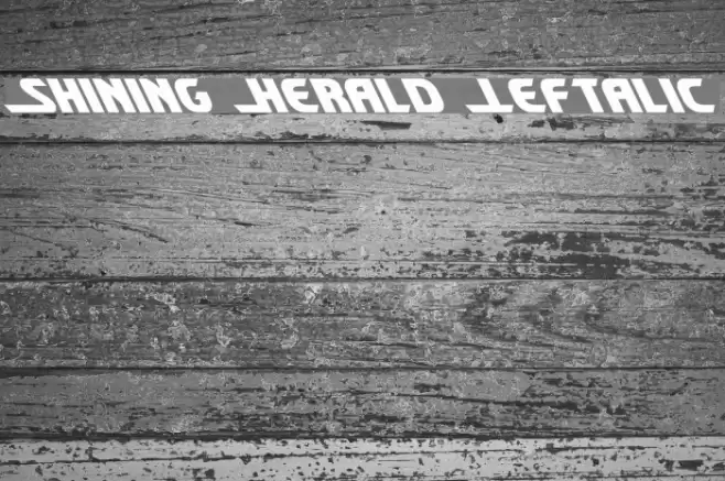 Shining Herald Leftalic Шрифта examples