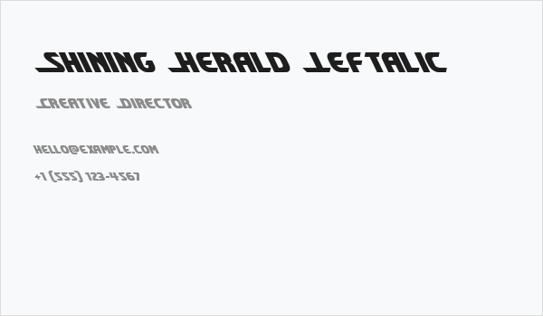 Shining Herald Leftalic Business Card