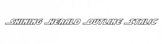 Shining Herald Outline Italic  Fuentes Gratis Descargar