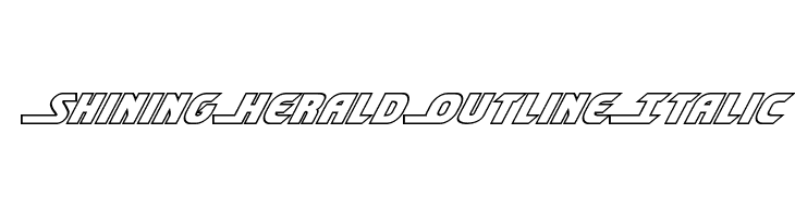 Shining Herald Outline Italic  नि: शुल्क फ़ॉन्ट्स डाउनलोड